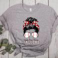 Kinda Busy Raising Ballers Messy Bun Funny Baseball Mom Women's Heather T-Shirt Athletic Heather Kinda Busy Raising Ballers Messy Bun Funny Baseball Mom Women's Heather T-Shirt Athletic Heather