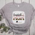 Leopard Baseball Mom Mama Mommy Bleached Women's Heather T-Shirt Athletic Heather