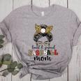 Loud And Proud Baseball Mom Messy Bun Leopard Baseball Mom Women's Heather T-Shirt Athletic Heather