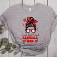 Loud And Proud Baseball Mom Messy Bun Leopard Mother Day Women's Heather T-Shirt Athletic Heather Loud And Proud Baseball Mom Messy Bun Leopard Mother Day Women's Heather T-Shirt Athletic Heather