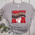 Loud Proud Baseball Mom Red Team Leopard Baseball Mom Squad Women's Heather T-Shirt Athletic Heather