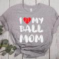 I LOVE MY BASEBALL MOM Women's Heather T-Shirt Athletic Heather