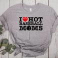 I Love Hot Baseball Moms Heart Sport Fan For Women Men Women's Heather T-Shirt Athletic Heather I Love Hot Baseball Moms Heart Sport Fan For Women Men Women's Heather T-Shirt Athletic Heather