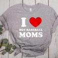 I Love Hot Baseball Moms I Heart Baseball Moms Women's Heather T-Shirt Athletic Heather