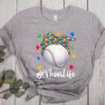Messy Ball Puzzle Baseball Mom Life Autism Awareness Month Women's Heather T-Shirt Athletic Heather