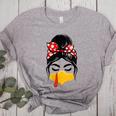 Messy Bun Baseball Mom Turkey Face Matching Thanksgiving Women's Heather T-Shirt Athletic Heather Messy Bun Baseball Mom Turkey Face Matching Thanksgiving Women's Heather T-Shirt Athletic Heather
