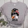 Mom Of Ballers Messy Bun Football Mom Baseball Mom Of Both Premium Tri-Blend Women's Heather T-Shirt Athletic Heather Mom Of Ballers Messy Bun Football Mom Baseball Mom Of Both Premium Tri-Blend Women's Heather T-Shirt Athletic Heather