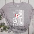 Mom Of Ballers USA Flag Soccer Baseball Mom Women's Heather T-Shirt Athletic Heather Mom Of Ballers USA Flag Soccer Baseball Mom Women's Heather T-Shirt Athletic Heather