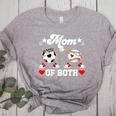 Mom Of Both Soccer Baseball Mom Of A Baseball Soccer Player Women's Heather T-Shirt Athletic Heather Mom Of Both Soccer Baseball Mom Of A Baseball Soccer Player Women's Heather T-Shirt Athletic Heather