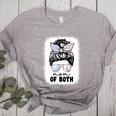 Mom Of Both Volleyball And Baseball Mom For Women Messy Bun Women's Heather T-Shirt Athletic Heather Mom Of Both Volleyball And Baseball Mom For Women Messy Bun Women's Heather T-Shirt Athletic Heather