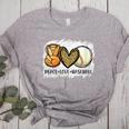 Peace Love Baseball Mom Leopard Print Mother's Day Women's Heather T-Shirt Athletic Heather Peace Love Baseball Mom Leopard Print Mother's Day Women's Heather T-Shirt Athletic Heather