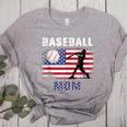 Proud Baseball MOM USA American Flag Family Game Day Women's Heather T-Shirt Athletic Heather Proud Baseball MOM USA American Flag Family Game Day Women's Heather T-Shirt Athletic Heather