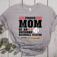 Proud Mom Of An Awesome Baseball Player Baseball Mom Women's Heather T-Shirt Athletic Heather