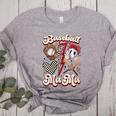 Retro Groovy Baseball Mama Baseball Mom Lover Women's Heather T-Shirt Athletic Heather Retro Groovy Baseball Mama Baseball Mom Lover Women's Heather T-Shirt Athletic Heather