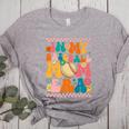 Retro Groovy In My Baseball Mom Era Happy Women Premium Women's Heather T-Shirt Athletic Heather Retro Groovy In My Baseball Mom Era Happy Women Premium Women's Heather T-Shirt Athletic Heather