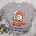 Retro Tis The Season Baseball Mom Baseball Lover Boys Kids Women's Heather T-Shirt Athletic Heather