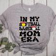 In My Softball Baseball Mom Era Retro Groovy Mom Of Both Women's Heather T-Shirt Athletic Heather In My Softball Baseball Mom Era Retro Groovy Mom Of Both Women's Heather T-Shirt Athletic Heather