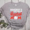 Somebody's Loud Mouth Baseball Mom Mama Women's Heather T-Shirt Athletic Heather