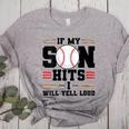 If My Son Hits I Will Yell Loud Baseball Mom Women's Heather T-Shirt Athletic Heather If My Son Hits I Will Yell Loud Baseball Mom Women's Heather T-Shirt Athletic Heather