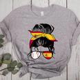 Spanish Baseball Mom Messy Bun Spain Baseball Girl Women's Heather T-Shirt Athletic Heather