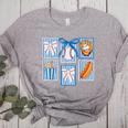 Stamps Coquette Bow Baseball Kids Youth Girls Baseball Mom Women's Heather T-Shirt Athletic Heather