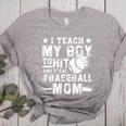 I Teach My Boy To Hit And Steal Baseball Mom Women's Heather T-Shirt Athletic Heather I Teach My Boy To Hit And Steal Baseball Mom Women's Heather T-Shirt Athletic Heather