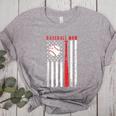 Vintage Baseball Flag Women Baseball Mom Women's Heather T-Shirt Athletic Heather