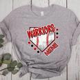 Warriors Home Plate Baseball Sports Baseball Mom Women's Heather T-Shirt Athletic Heather