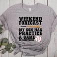 Weekend Forecast My Son Has Practice Baseball Mom Women's Heather T-Shirt Athletic Heather Weekend Forecast My Son Has Practice Baseball Mom Women's Heather T-Shirt Athletic Heather