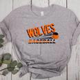 Wolves Baseball Team Baseball Mom Wolf Sports School Spirit Women's Heather T-Shirt Athletic Heather