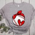 Womens Custom Baseball Mom Number 7 Heart For Mom Mommy Premium Women's Heather T-Shirt Athletic Heather