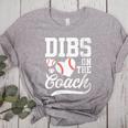 Womens Dibs On The Coach Coach's Wife Quote Baseball Mom Women's Heather T-Shirt Athletic Heather Womens Dibs On The Coach Coach's Wife Quote Baseball Mom Women's Heather T-Shirt Athletic Heather