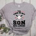 Yes This Is My Son Out There Baseball Mom Women's Heather T-Shirt Athletic Heather Yes This Is My Son Out There Baseball Mom Women's Heather T-Shirt Athletic Heather