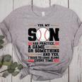 Yes Son Has Practice a Game Baseball Mom Women's Heather T-Shirt Athletic Heather