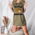 Baseball Godmother Leopard Heart Baseball Mom Game Day Women's Heather T-Shirt Heather Olive