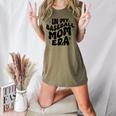 In My Baseball Mom Era Groovy Women's Heather T-Shirt Heather Olive