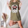 Baseball Mom Messy Bun Hair Player Mom Women's Heather T-Shirt Heather Olive Baseball Mom Messy Bun Hair Player Mom Women's Heather T-Shirt Heather Olive