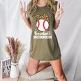 Baseball MomMom Baseball Player Leopard Mom Mom Women's Heather T-Shirt Heather Olive Baseball MomMom Baseball Player Leopard Mom Mom Women's Heather T-Shirt Heather Olive