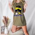 Colombia Baseball Mom Messy Bun Women's Heather T-Shirt Heather Olive