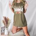 Floral Baseball Mom Mother's Day Cute Baseball Mama Mommy Women's Heather T-Shirt Heather Olive