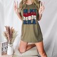 Groovy In My Baseball Mom Era Baseball Mama Mother's Day Women's Heather T-Shirt Heather Olive Groovy In My Baseball Mom Era Baseball Mama Mother's Day Women's Heather T-Shirt Heather Olive