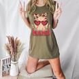 Heart Glasses Baseball Mama Baseball Mom Mother's Day Women's Heather T-Shirt Heather Olive