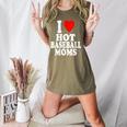 I Heart Love Hot Baseball Moms MILF Cougar Older Woman Women's Heather T-Shirt Heather Olive
