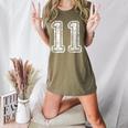 Jersey Number 11 T-Shirt Football Eleven Number Baseball Mom Women's Heather T-Shirt Heather Olive Jersey Number 11 T-Shirt Football Eleven Number Baseball Mom Women's Heather T-Shirt Heather Olive
