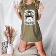 Leopard Messy Bun Mom Mother's Day Baseball Mommy Women's Heather T-Shirt Heather Olive Leopard Messy Bun Mom Mother's Day Baseball Mommy Women's Heather T-Shirt Heather Olive