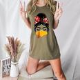 Messy Bun Baseball Mom Turkey Face Matching Thanksgiving Women's Heather T-Shirt Heather Olive Messy Bun Baseball Mom Turkey Face Matching Thanksgiving Women's Heather T-Shirt Heather Olive