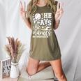 He Plays She Dances Mom Of Both Dancing And Baseball Mom Women's Heather T-Shirt Heather Olive He Plays She Dances Mom Of Both Dancing And Baseball Mom Women's Heather T-Shirt Heather Olive