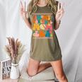 Retro Groovy In My Baseball Mom Era Happy Women Premium Women's Heather T-Shirt Heather Olive Retro Groovy In My Baseball Mom Era Happy Women Premium Women's Heather T-Shirt Heather Olive