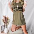 My Son Will Be On The Field Baseball Mom Women's Heather T-Shirt Heather Olive My Son Will Be On The Field Baseball Mom Women's Heather T-Shirt Heather Olive