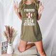 Womens Proud Mom Of a 2024 Senior Class Of 2024 Baseball Mom Women's Heather T-Shirt Heather Olive Womens Proud Mom Of a 2024 Senior Class Of 2024 Baseball Mom Women's Heather T-Shirt Heather Olive